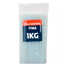 Kit Bastões De Cola Quente Fina Com 86 Unidades 1kg