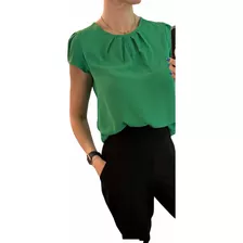 Blusa Popi Manga Curta Moda Evangélica Tamanho P Nova