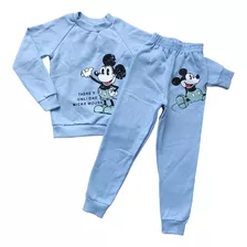 Conjunto Moletom Blusa Calça Frio Casaco Infantil Mickey Top