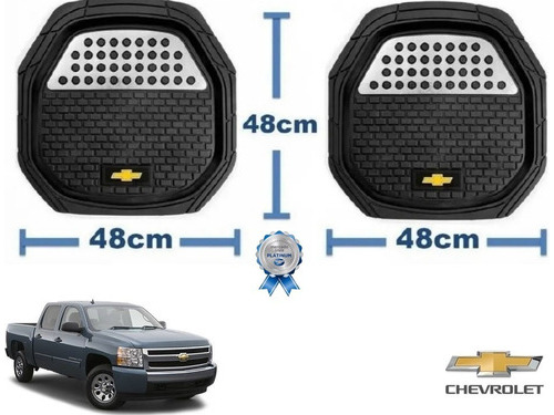 Tapetes 4pz Bandeja 3d Logo Chevrolet C1500 Doble Cabina 09 Foto 4