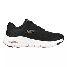 Tênis Para Feminino Skechers Arch Fit Big Appeal Cor Black/rose Gold - Adulto 6.5 Us