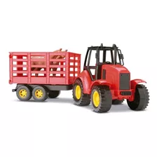 Brinquedo Trator Agromak Haras Silmar Ref.6850 - Vermelho