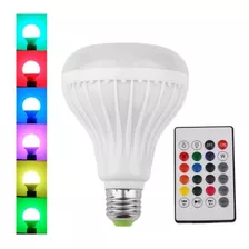 Foco Led 12w Bocina Multicolor Rgb Bluetooth Control Remoto