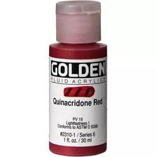  Fluid Acrylic Paint Ouncequinacridone Red