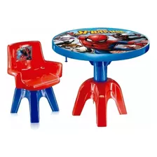 Conjunto Mesa E Cadeira Infantil Homem Aranha Marvel