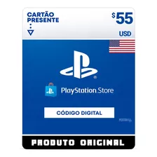 Cartão Psn Playstation $55 Dólares Ps4 Ps5 Usa Original
