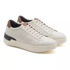 Sapato Casual Jota Pe 5g Power Light Em Couro Off White