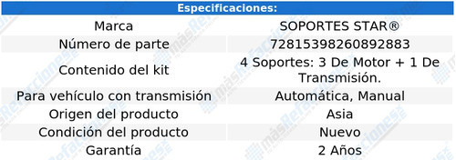 Soportes Motor+ Caja P/ Kia Rio5 L4 1.6l 06 Al 11 S. Star Foto 2