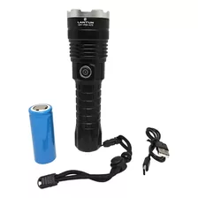 Linterna Led Fuerte Zoom Negro 