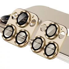 2 Protectores De Camara P/iPhone 14 Pro Max Dorado