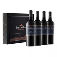 Vino Trumpeter Malbec Cab Sauv Merlot Cab Franc Estuche X 4