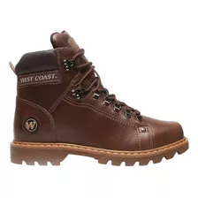 Bota Masculina West Coast Couro Worker Classic Marrom - 3110