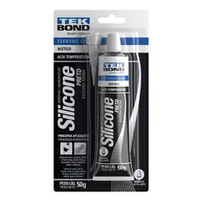 Adesivo Silicone Acético Alta Temperatura Preto 50g Tekbond