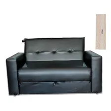 Sillon Cama 2 Cuerpos Bi Cama Tapizado Eco Cuero