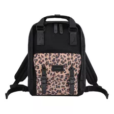 Mochilas P/ Portátile Himawari Diseño Leopardo, Negro 16.5 L