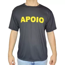 Camiseta Segurança Apoio Uniforme Preto Vigilância Escolta