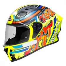 Capacete Smk Stellar Graffiti Amarelo