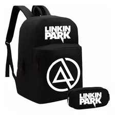 Kit Mochila + Estojo Escolar Linkin Park Banda Chester