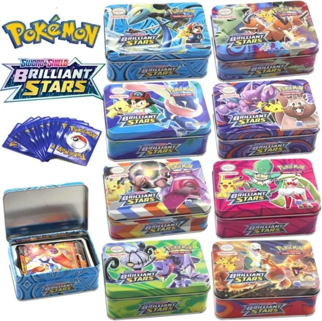 Pokémon Cartas Caja De Metal Lata Grande 42 Cartas