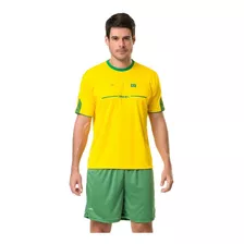 Camisa Elite Brasil Logo Bandeira Torcida Poliester Grande