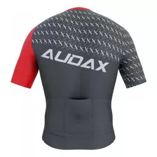 Camisa Ciclismo Audax Sport Chumbo/vermelho 