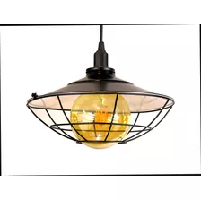 Lustre Pendente Industrial Com 30cm De Diâmetro