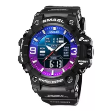 Reloj Deportivo Impermeable Smael Con Manecillas Luminosas