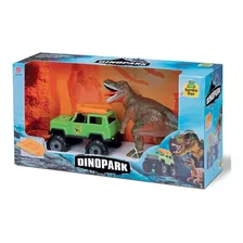 Dinossauro Tiranossauro Rex + Jipe + Bote Presente Menino