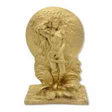 Imagem Deusa Lilith Dourada Escultura Resina 18 Cm