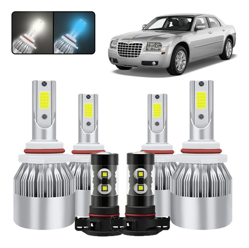 Kit De Focos Led 9005 9006 H3 Para Chrysler 300m 1998-2004 Chrysler 300