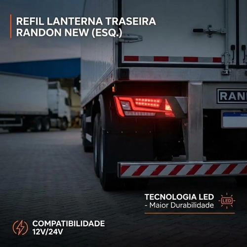 Refil Da Lanterna Traseira Randon New Pós 2023 Lado Esquerdo Esquerdo/motorista Vermelho Esquerdo — foto 7