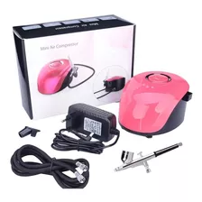 Kit De Aerógrafo Mini Compresor Belleza Portátil Eléctrico