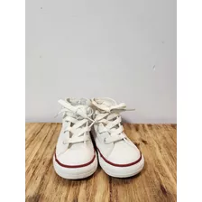 Zapatillas Converse All Start Blancas Botita Talle 21 Bebe