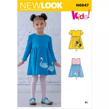 New Look Una Patrón De Costura N Vestidos Para Niños Pequ.