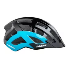 Casco Ciclismo Patinaje Lazer Dlx Elite Ajustable Con Luz Color Negro/azul Talla Unica Ajustable