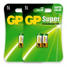 Bateria Gp Super Lr1 Tipo N 1,5v Cartela C/4 Pilhas 