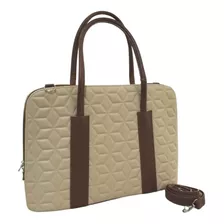 Bolsa Para Notebook Feminina Executiva Premium Elegante Cor Diamond Bege