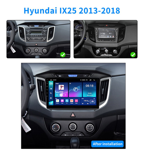 Estreo 2+32gb Carpaly Para Hyundai Creta Ix25 2015-2020 Gps Foto 2