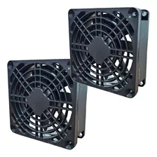 2x Micro Ventilador Ventoinha Cooler 80x80x25mm 24v C/ Grade