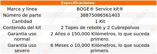 Set Tope Rebote Del Service Kit Sunbird L4 1.8l 86 Boge Foto 2