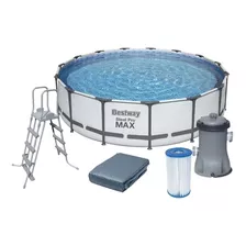 Piscina Bestway Estructural 14970l + Filtro + Escalera+ Lona