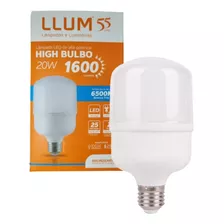 Lâmpada Led Branco Frio 20w 6500k Alta Potência High Bulbo