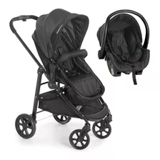 Conjunto Carrinho Olympus New Black Com Bebê Conforto