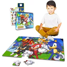 Juego De Rompecabezas De Piso Sonic The Hedgehog Para Niños