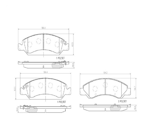 Balatas Delanteras Gmc Sierra 1500 Classic Sl 2007 Brembo Foto 2