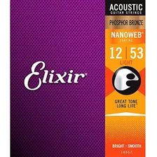 Elixir Cuerdas De Bronce Para Guitarra Acústica 8020 Con Rec