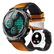Smartwatch Eiggis Ke3 Reloj Inteligente Con Linterna Cuero