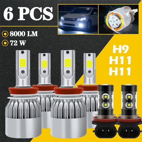 H9 H11 Blanco Kit Faros Led Luz Alta Y Baja Para Nissan