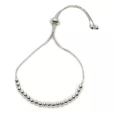 Pulsera Ajustable Bolitas Plata 925