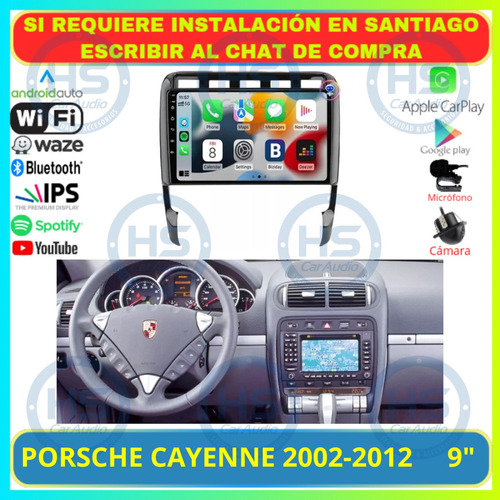 Radio 9 Pulga Android Auto Carplay Porsche Cayenne 2002-2012 Foto 2